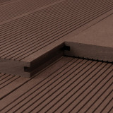 Bausatz, WPC Terrassendiele Massiv, 20 x 140 mm, glatt / fein, Braun