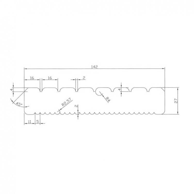 Terrassendielen grob I fein genutet, 27 x 142 mm, A/B Sortierung