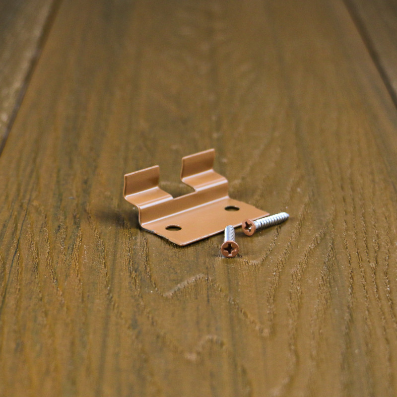 FeelingWood Starterklammer mit Schrauben (Edelstahl), Teak