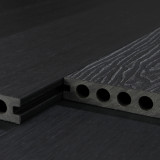 WPC Premium Terrassendiele 2. Generation, 23 x 142 mm, Wellenstruktur / glatt, Dunkelgrau