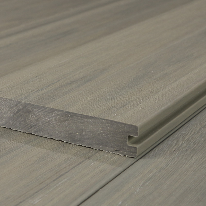 WPC Premium Terrassendiele 2. Generation, Massiv, 23 x 140 mm, Wellenstruktur / glatt, Antik