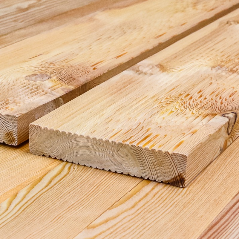 Terrassendielen geriffelt, 27 x 140 mm, C Sortierung.