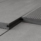 WPC Terrassendiele Massiv, 20 x 140 mm, glatt / fein, Grau