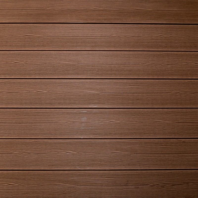 WPC Terrassendiele in Holzoptik, 25 x 148 mm, Wellenstruktur / fein, Dunkelbraun