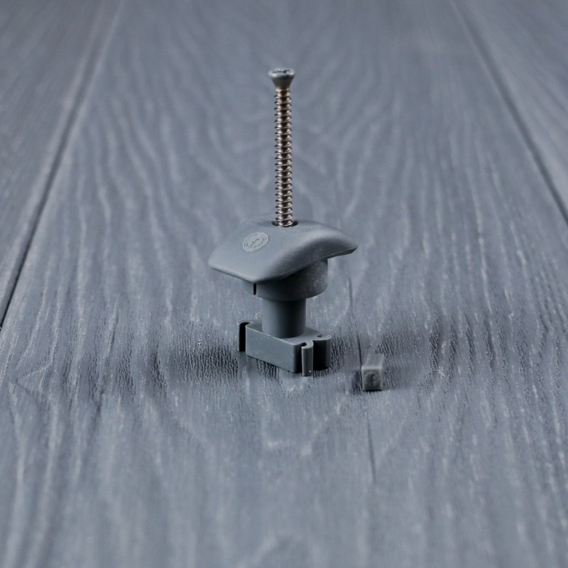 FeelingWood WPC Mittelklammer mit Klick-System, Grau