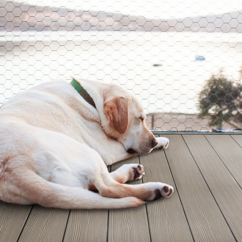Bausatz, WPC Terrassendiele in Holzoptik, 25 x 148 mm, Wellenstruktur / fein, Eiche