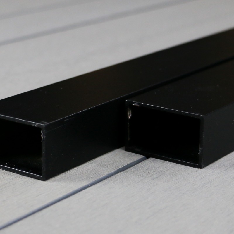 Aluminium Unterkonstruktion 30 x 50 mm, Stärke 2 mm, Schwarz