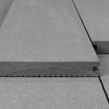 WPC Terrassendiele Massiv, 20 x 140 mm, glatt / fein, Grau