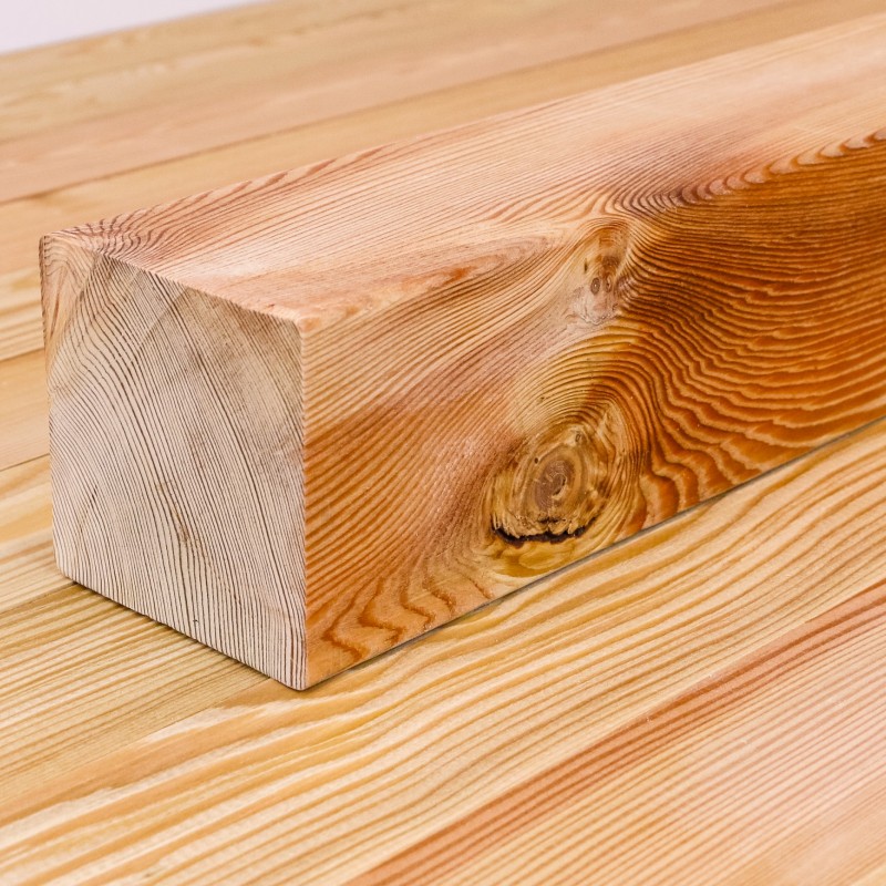 Pfosten aus sibirischer Lärche, 90 x 90 mm, C Sortierung